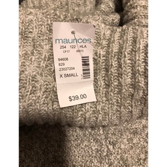 Maurices XS Cowl Neck Gray Oversized Chunky Sweater (can fit multiple sizes) - Picture 2 of 7